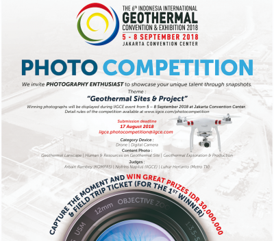 Concurso de fotografía geotérmica 2018, en Indonesia