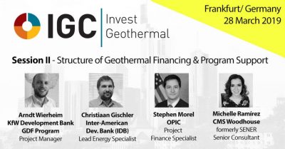 IGC Invest Geothermal – Panel de estructura de financiamiento