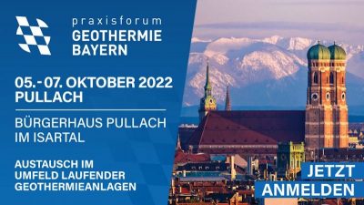 10.ª conferencia Praxisforum Geothermie.Bayern – 5-7 de octubre de 2022