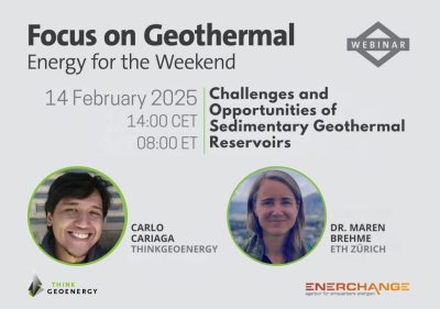 Webinar – Desafíos y oportunidades de los yacimientos geotérmicos sedimentarios, 14 de febrero de 2025