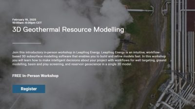 Taller sobre modelado 3D de recursos geotérmicos – 19 de febrero de 2025; Offenburg, Alemania